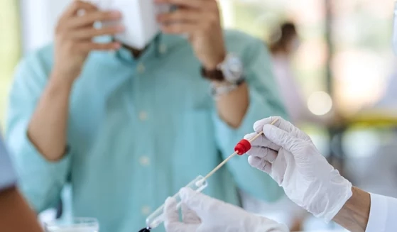 Aerial scene of coastal town